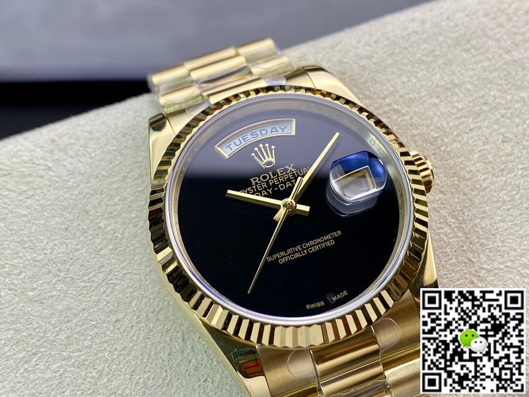 Rolex Day Date 36MM BP Factory Double Calendar Black Dial