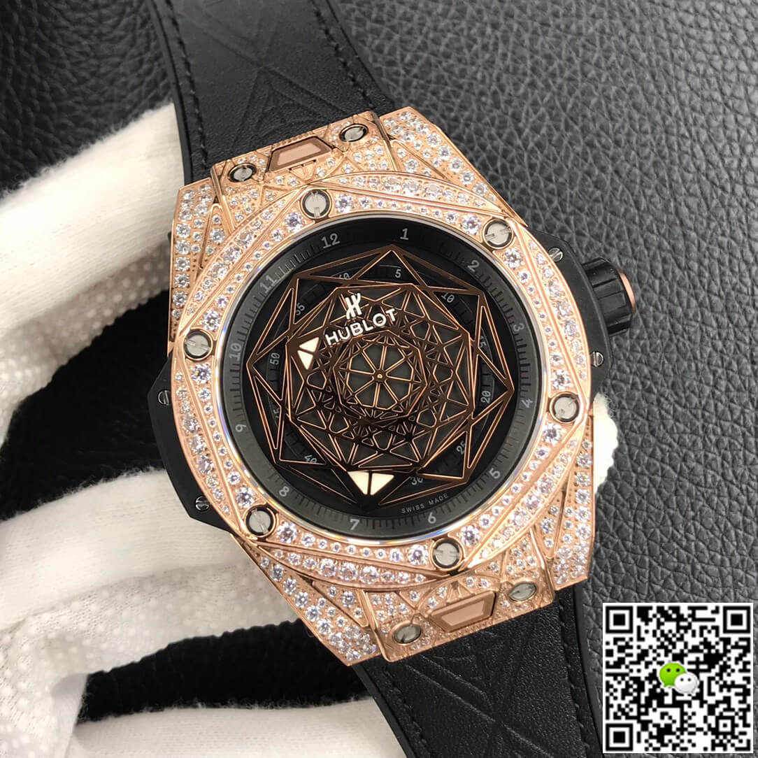 Hublot Big Bang WWF Factory Gold Full Diamond Case