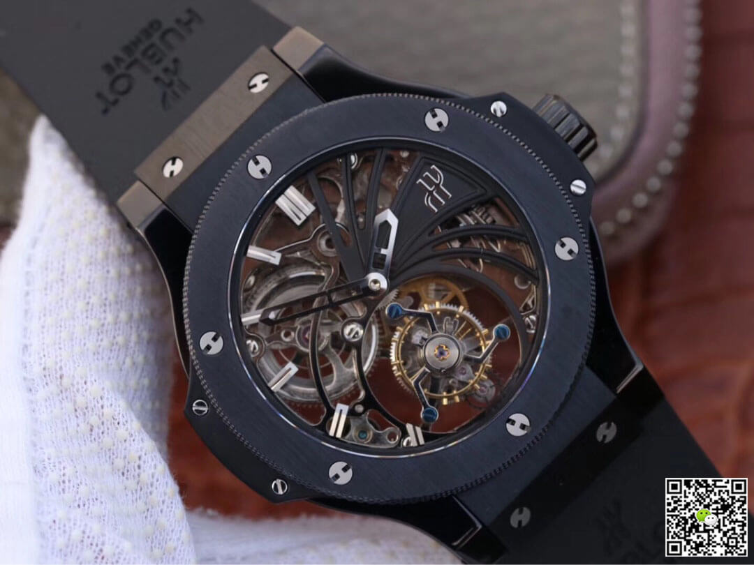 Hublot Big Bang Hollow Tourbillon Ceramic Skeleton Dial