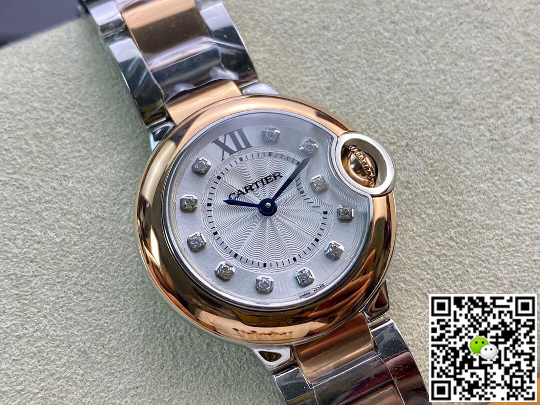 Ballon Bleu De Cartier 28MM W3BB0005 V6 Factory Rose Gold Case