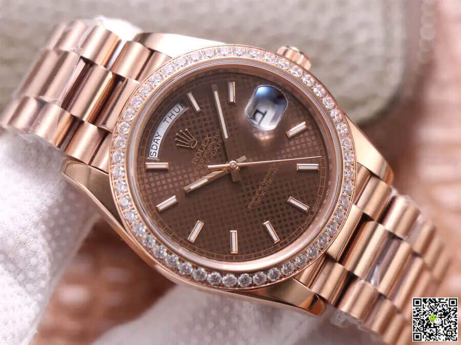 Rolex Day-Date M228345RBR-0005 EW Factory Chocolate Color Dial