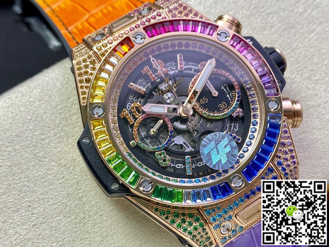 Hublot BIG BANG Unico 411.OX.9910.LR.0999 ZF Factory Rose Gold Skeleton Dial