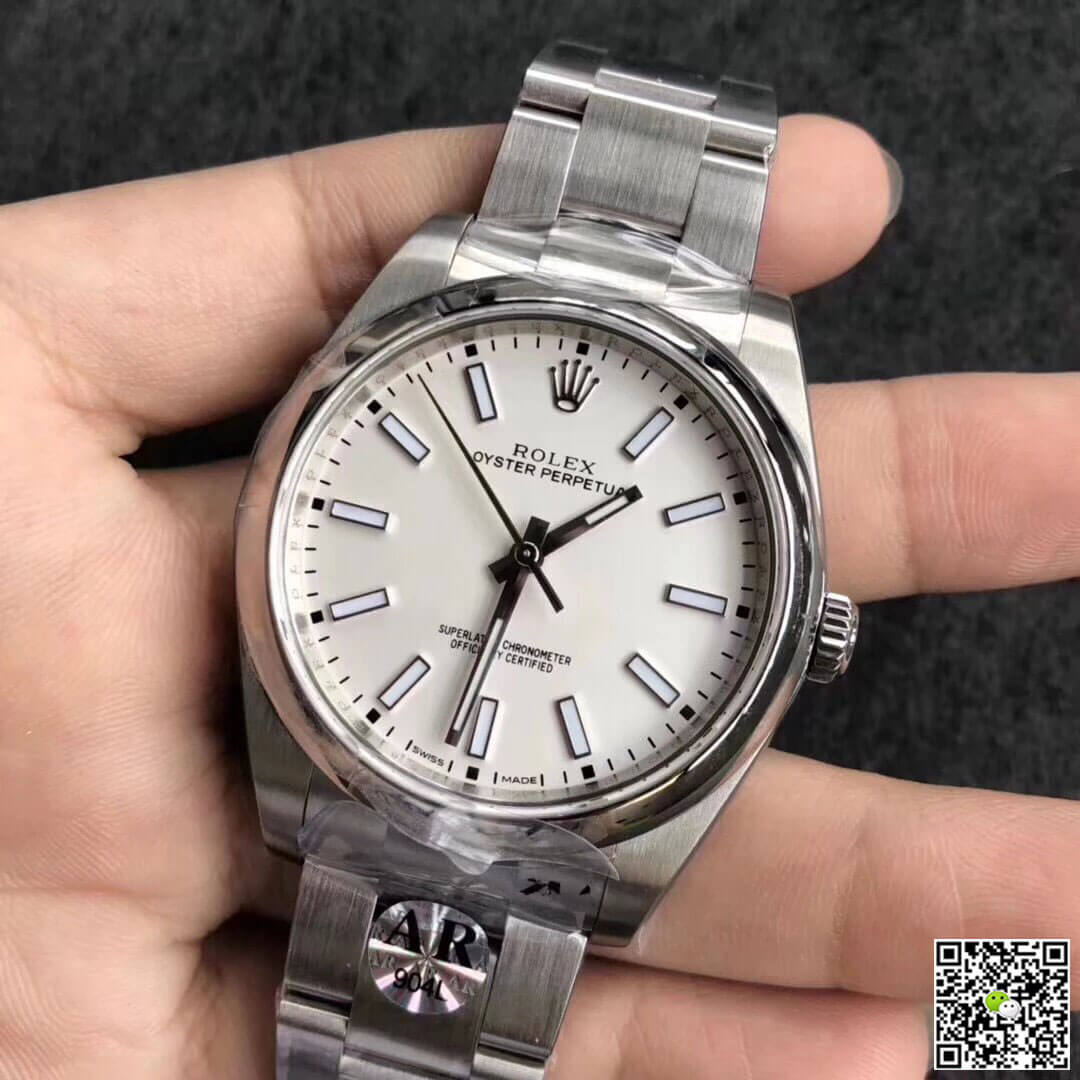 Rolex Oyster Perpetual 114300 39MM AR Factory White Dial