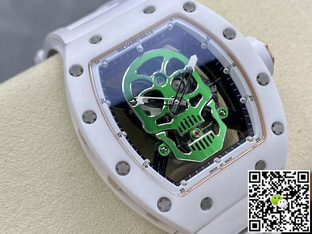 Richard Mille RM52-01 YS Factory Green Skull Tourbillon Dial
