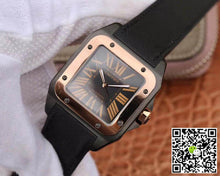 Cartier De Santos 100th Anniversary W2020009 RB Factory 18K Rose Gold Black Dial