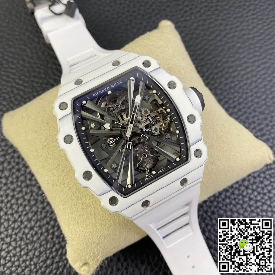Richard Mille RM12-01 Tourbillon RM Factory White Rubber Strap