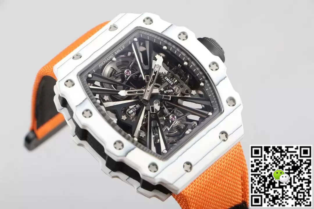Richard Mille RM12-01 Tourbillon RM Factory Carbon Fiber Case Orange Strap