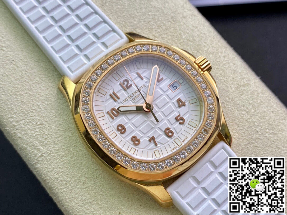 Patek Philippe Aquanaut 5067A Quartz Ladies PPF Factory Yellow Gold Diamond-set Bezel