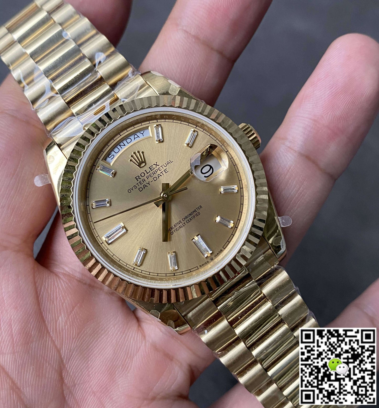 Rolex Day Date M228238-0005 GM Factory V2 Gold Dial