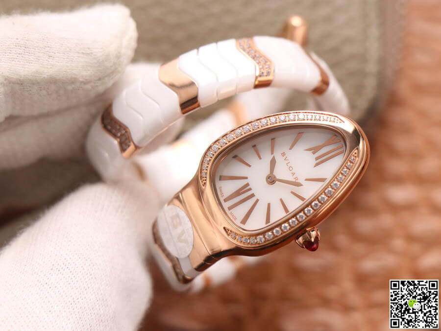 Bvlgari Serpenti 102202 BV Factory Rose Gold White Dial