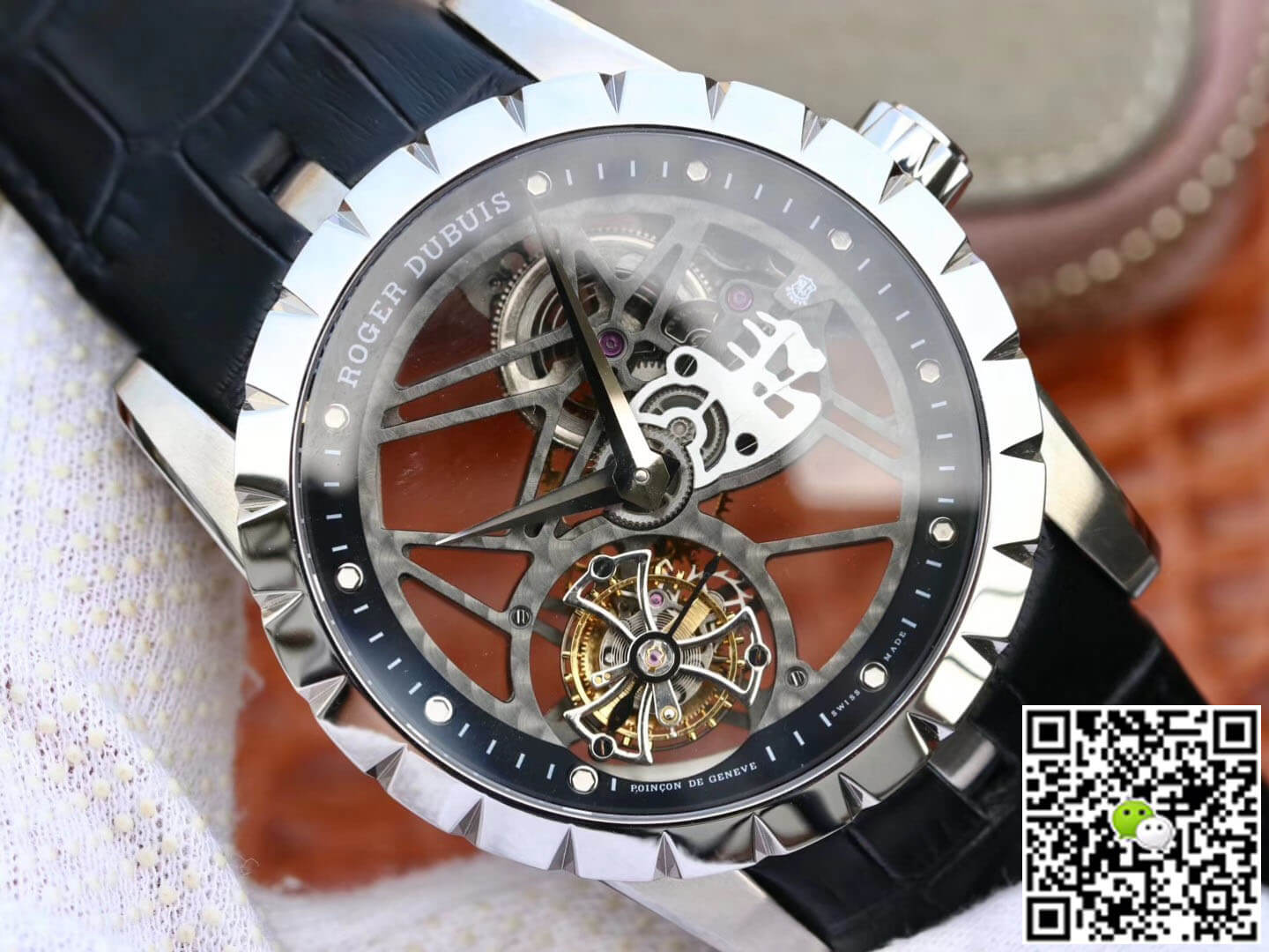 Roger Dubuis Excalibur RDDBEX0393 JB Factory Tourbillon Stainless Steel Case
