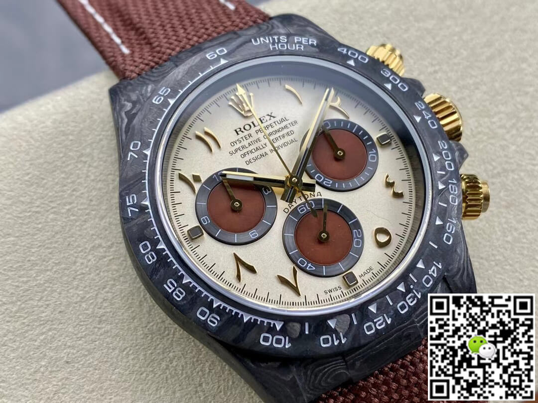 Rolex Daytona Cosmograph Diw Custom Version Noob Factory Brown Strap