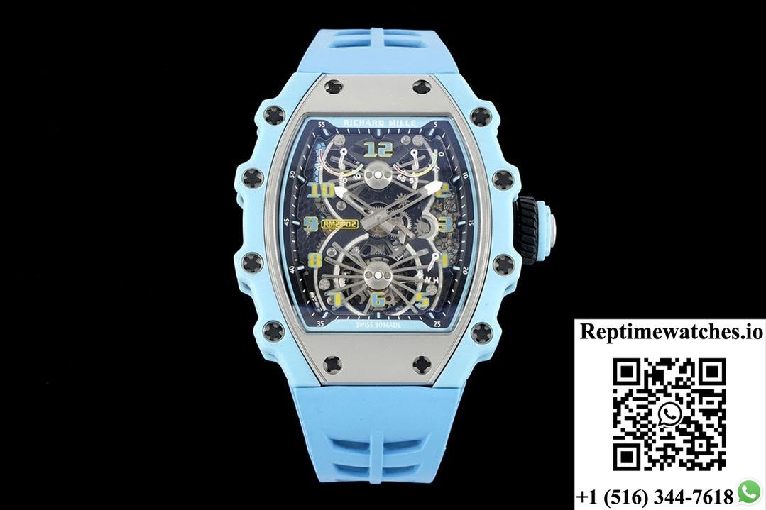 Richard Miller RM21-02 NEW Factory Tourbillon Blue Strap