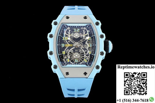 Richard Miller RM21-02 NEW Factory Tourbillon Blue Strap