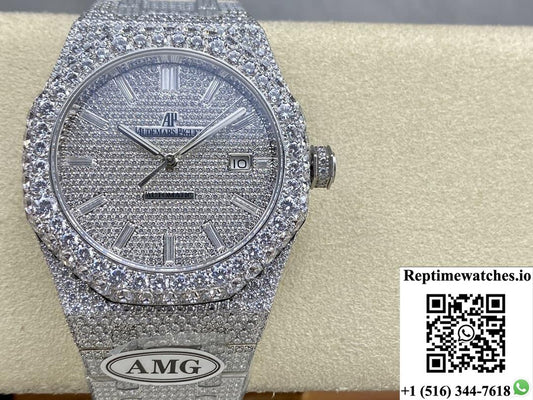 Audemars Piguet Royal Oak 15400ST.011 AMG Factory Diamond Bezel