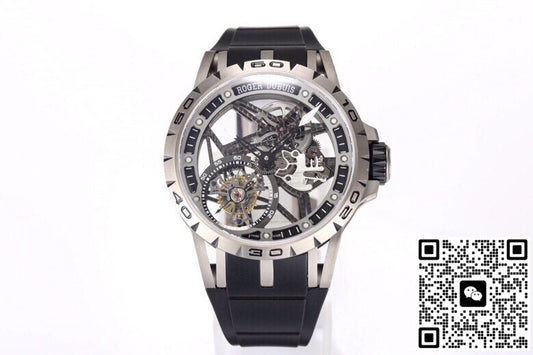 Roger Dubuis Excalibur RDDBEX0479 NEW Factory Tourbillon Titanium Bezel