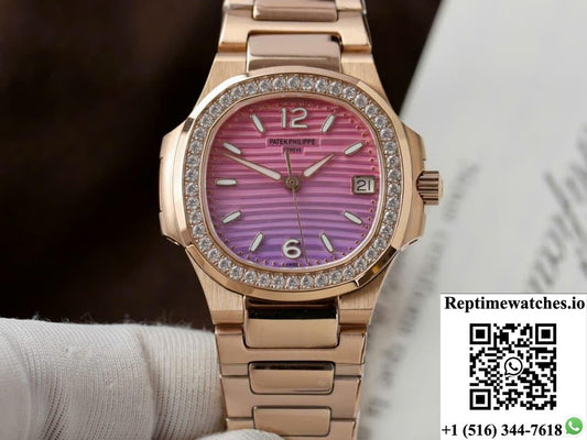 Patek Philippe Nautilus 7010R GR Factory Diamond Bezel