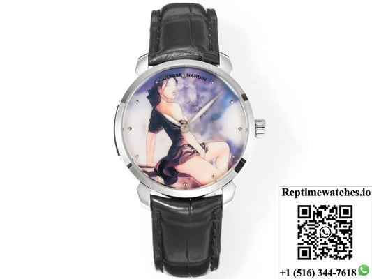 Ulysse Nardin Classico 3203-136LE-9A FL factory stainless steel bezel