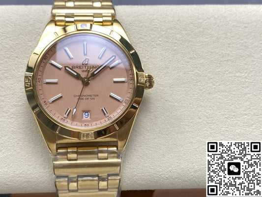 Breitling Chronomat K103801A1A1K1 BLS factory gold color crown