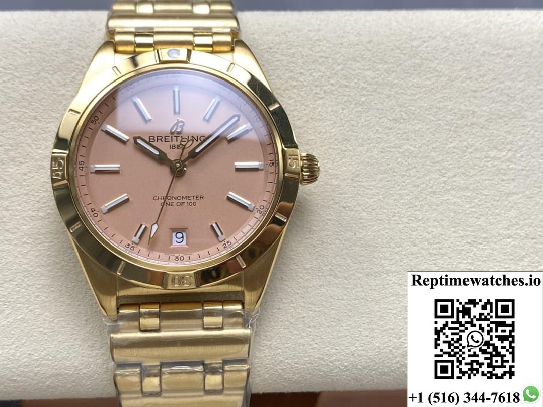 Breitling Chronomat K103801A1A1K1 BLS factory gold color crown