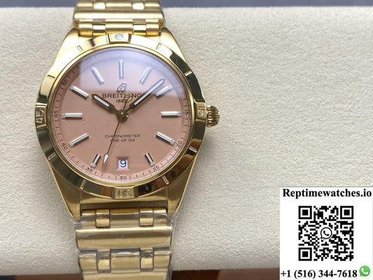 Breitling Chronomat K103801A1A1K1 BLS factory gold color crown