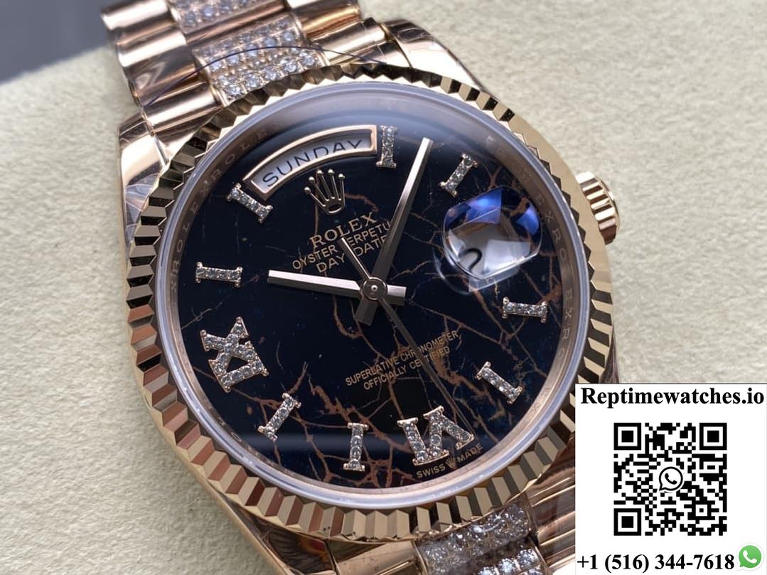 Rolex Day-Date M128235-0042 8+ Factory Date Display