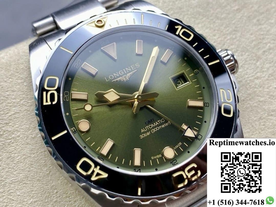 Longines Sports L3.790.4.06.6 Gr Factory Green Dial-Rep Time Watches