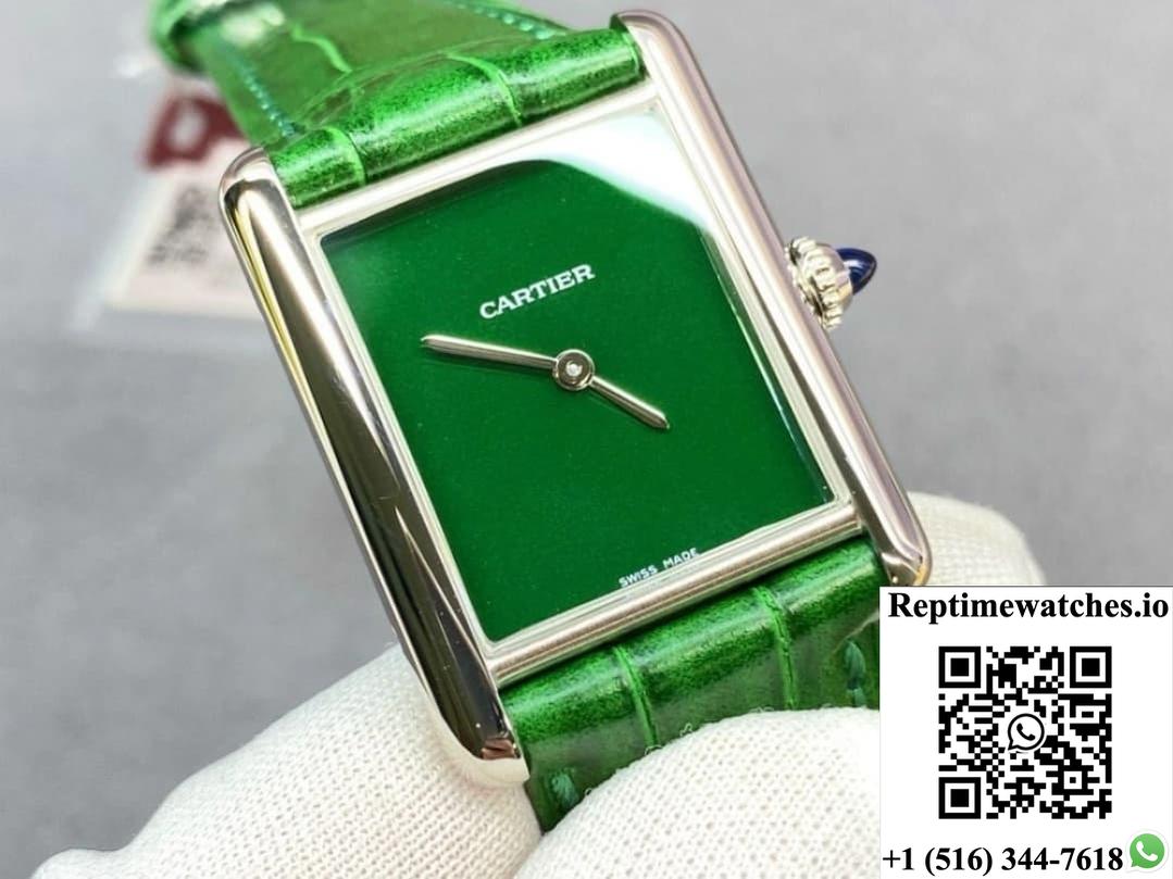 Cartier Tank WSTA0056 F1 Factory Stainless Steel Bezel