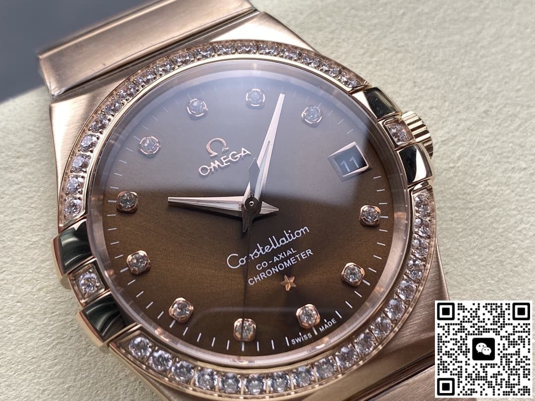 Omega Constellation 123.55.38.21.63.001 OM Factory Diamond Dial