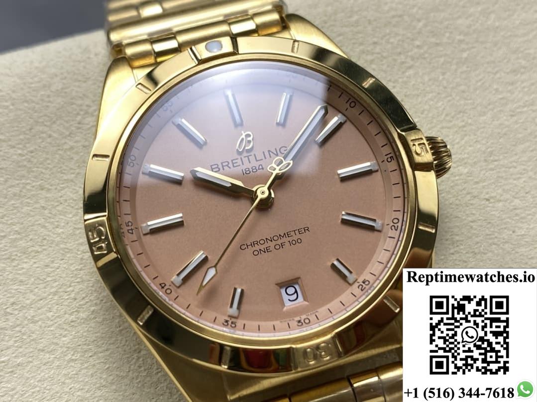 Breitling Chronomat K103801A1A1K1 BLS factory gold color crown