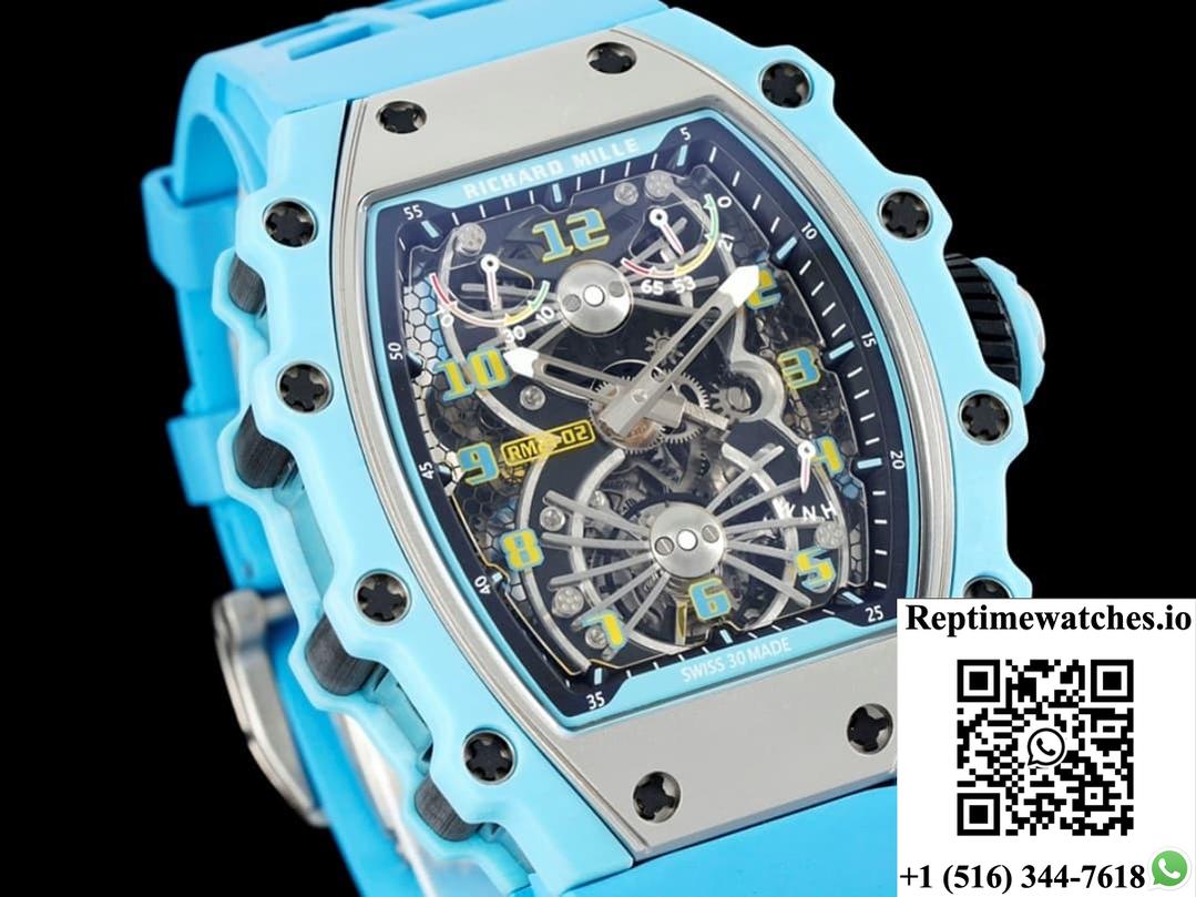 Richard Miller RM21-02 NEW Factory Tourbillon Blue Strap