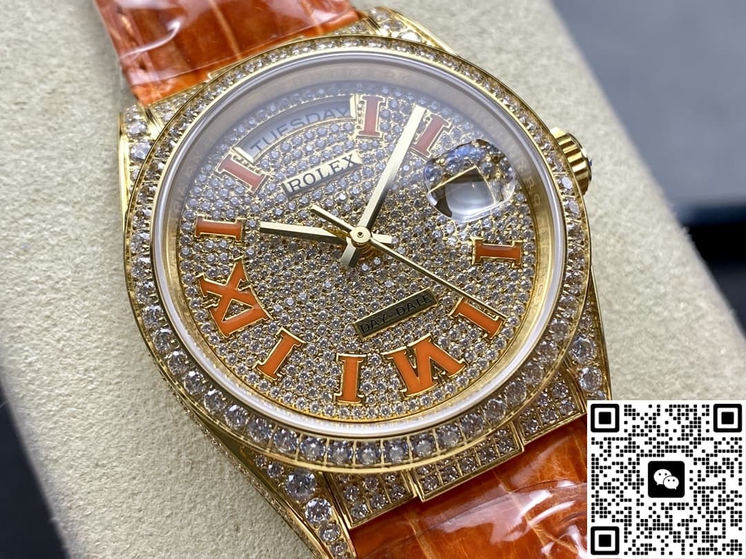 Rolex Oyster Perpetual M128158RBR-0002 8+ Factory Alligator Leather Strap