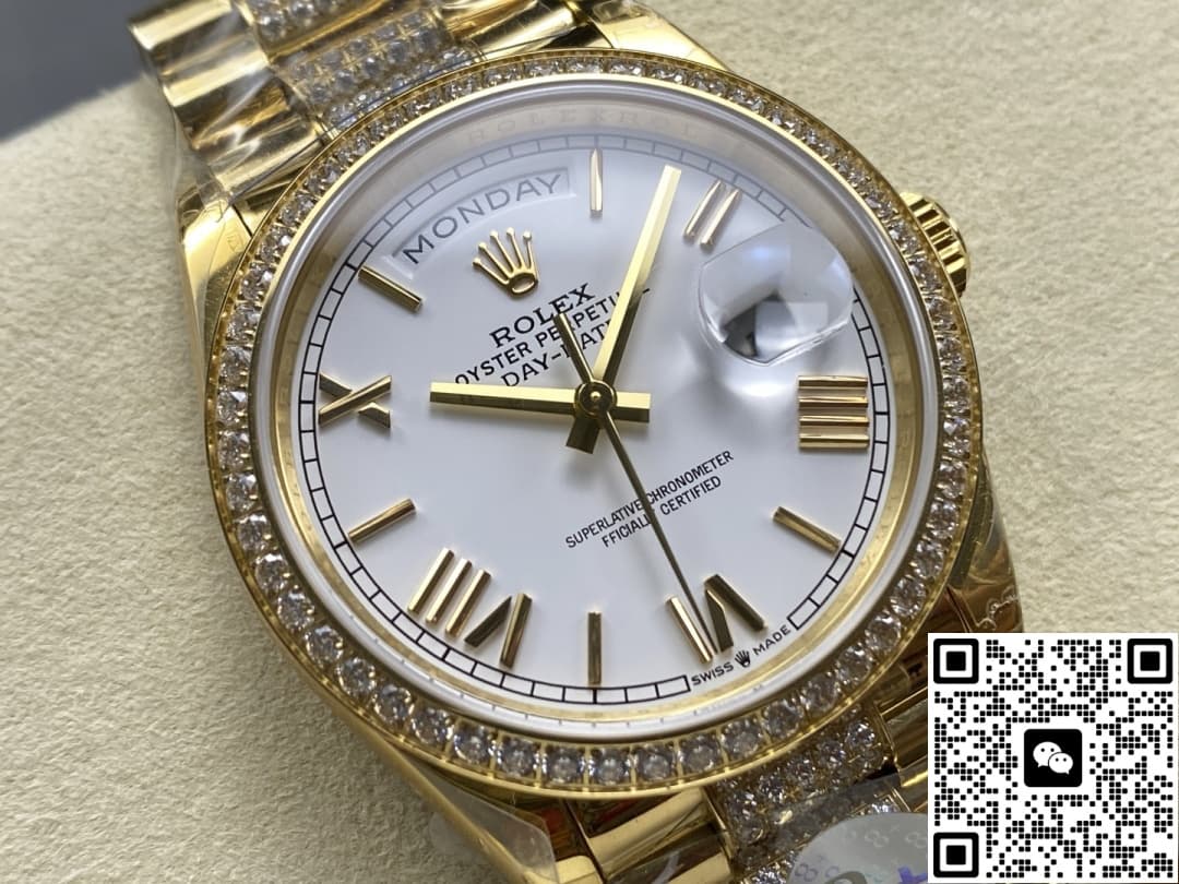 Rolex Day-Date M128348rbr-0065 8+ Factory White Dial