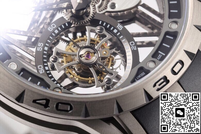 Roger Dubuis Excalibur RDDBEX0479 NEW Factory Tourbillon Titanium Bezel