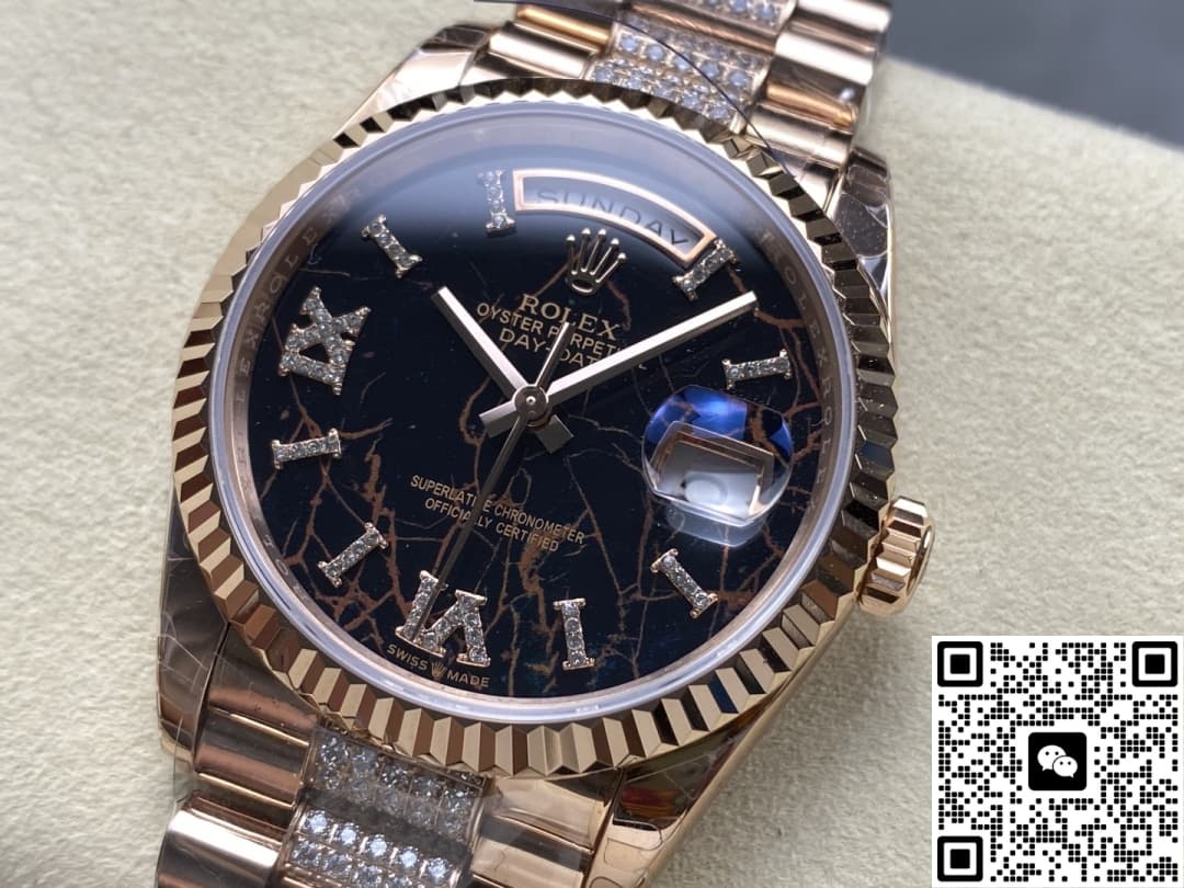 Rolex Day-Date M128235-0042 8+ Factory Date Display