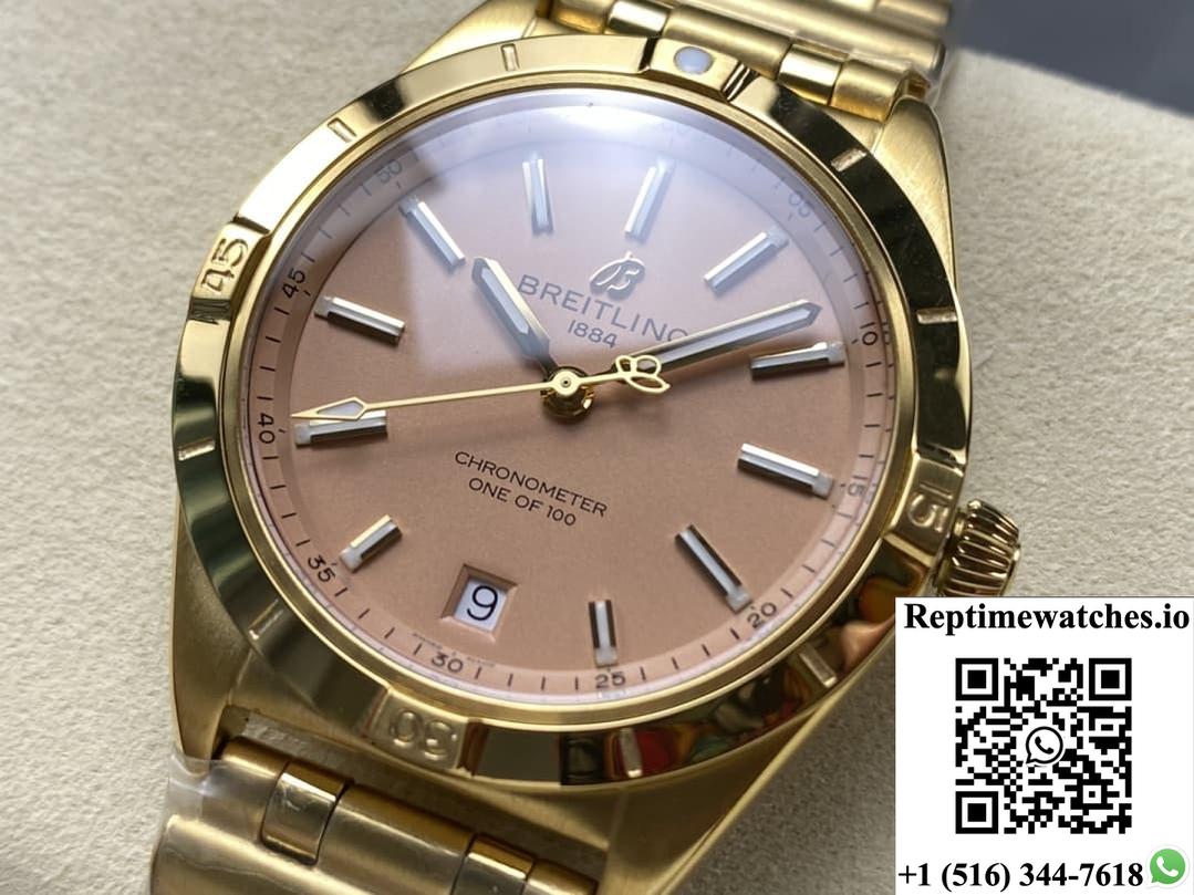 Breitling Chronomat K103801A1A1K1 BLS factory gold color crown