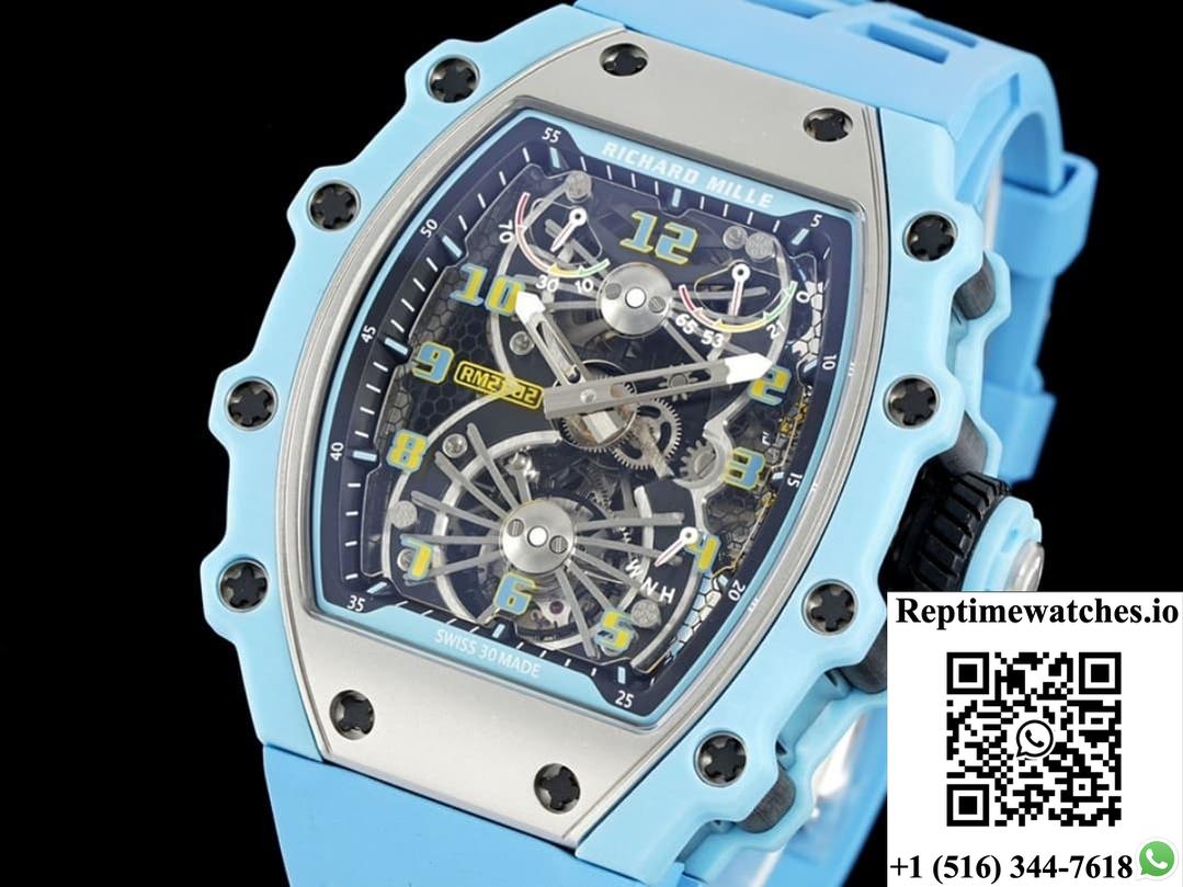 Richard Miller RM21-02 NEW Factory Tourbillon Blue Strap