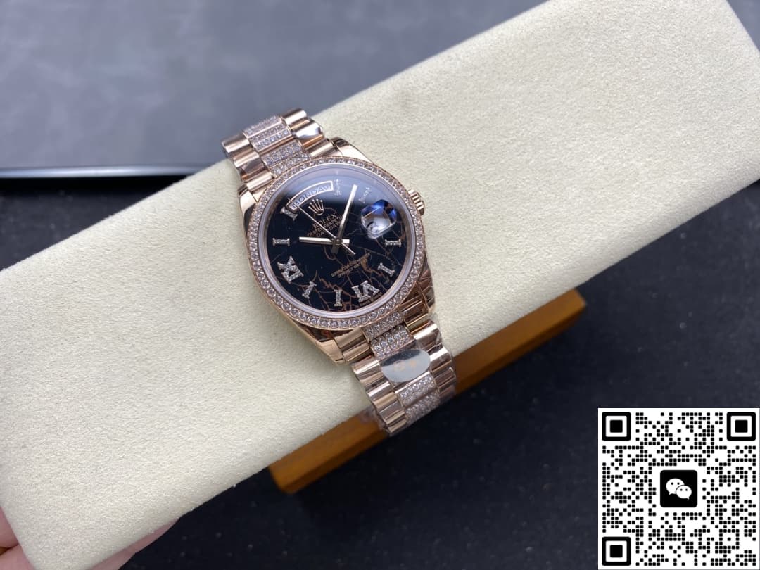 Rolex Day-Date M128345rbr-0045 8+ Factory Diamond Bezel