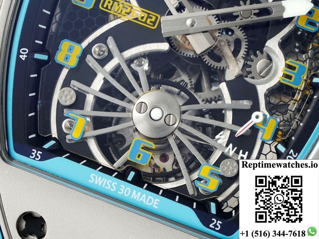 Richard Miller RM21-02 NEW Factory Tourbillon Blue Strap