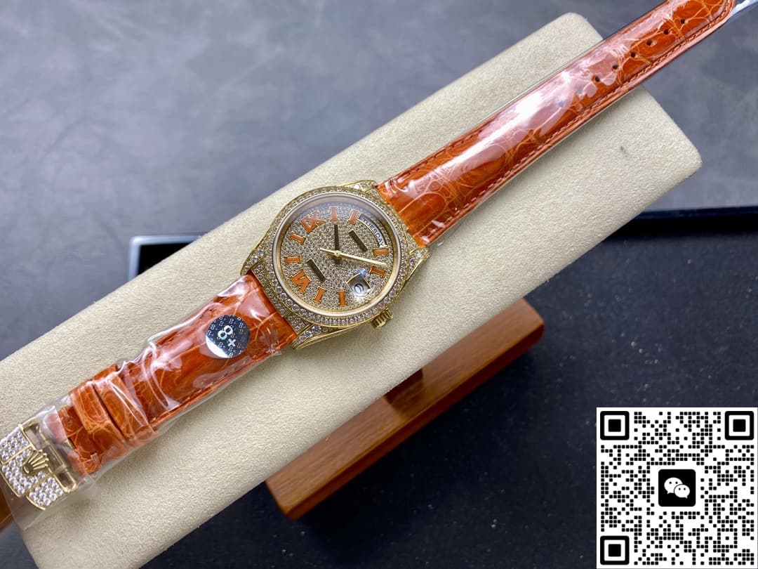 Rolex Oyster Perpetual M128158RBR-0002 8+ Factory Alligator Leather Strap