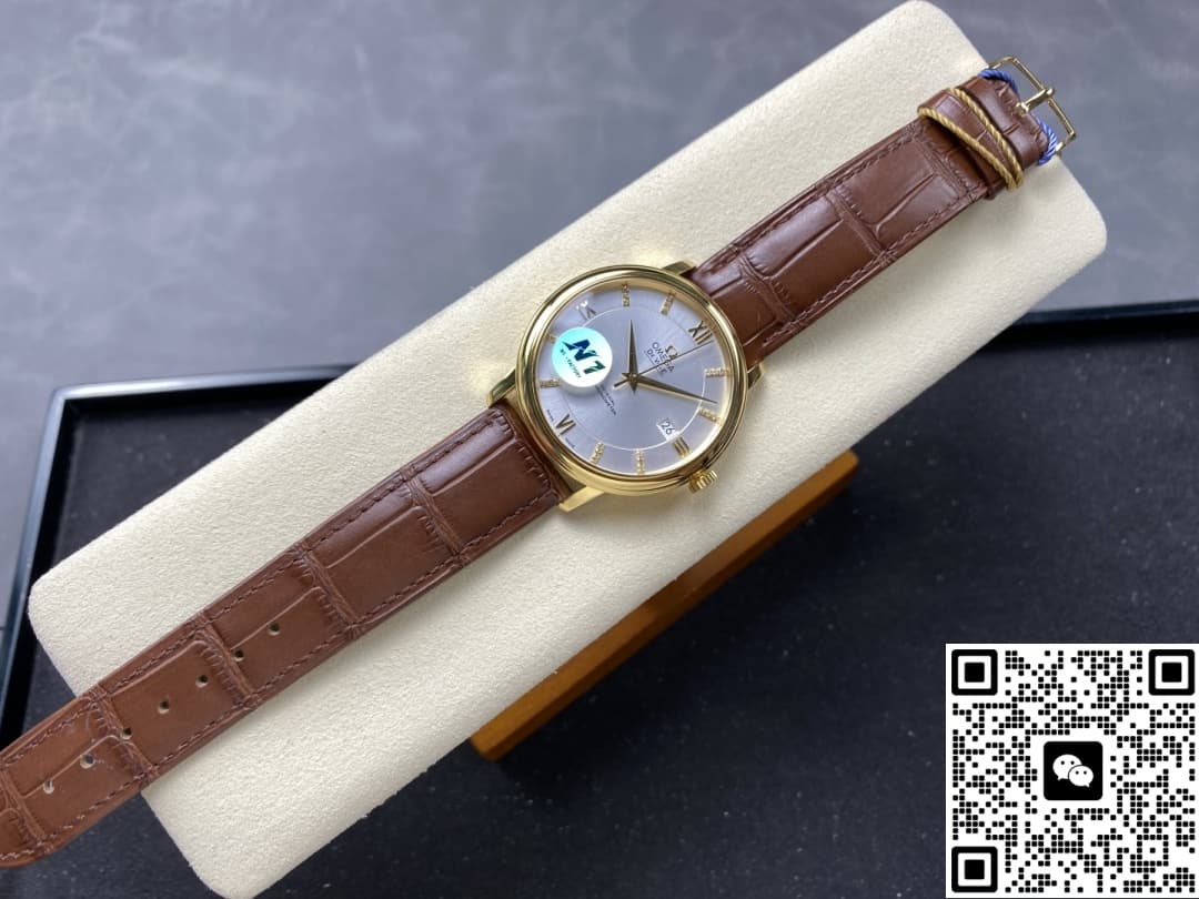 Omega De Ville 424.53.40.20.52.001 N1 factory hour markers with diamonds