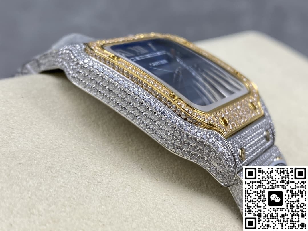 Cartier Santos W2SA0022 AMG factory diamond case