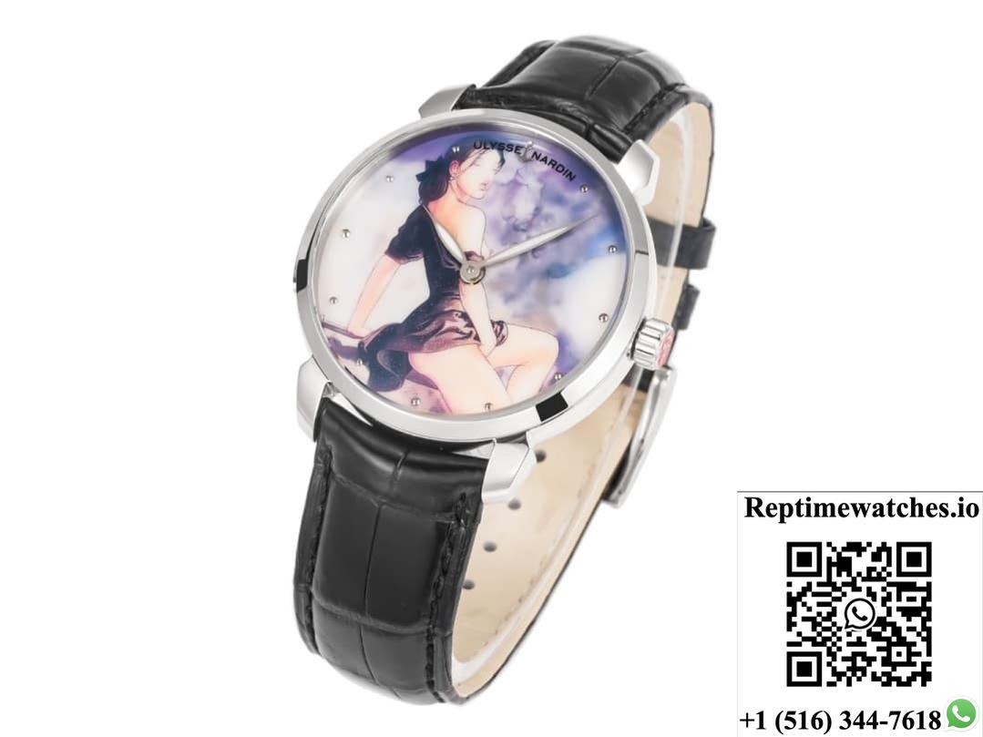 Ulysse Nardin Classico 3203-136LE-9A FL factory stainless steel bezel