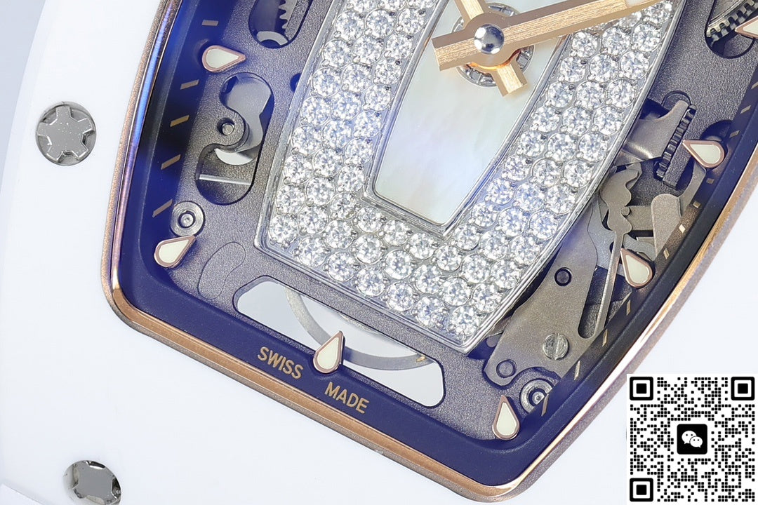 Richard Mille Ladies RM07-01 ZF Factory White Rubber