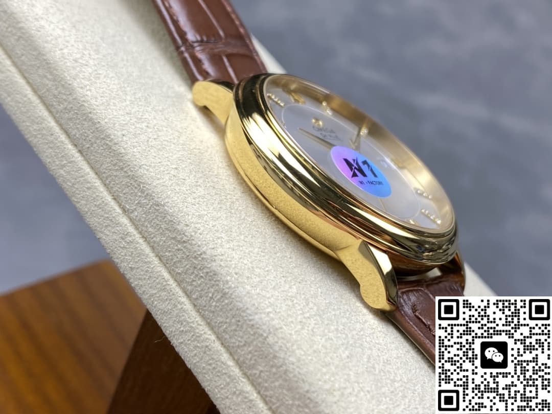 Omega De Ville 424.53.40.20.52.001 N1 factory hour markers with diamonds