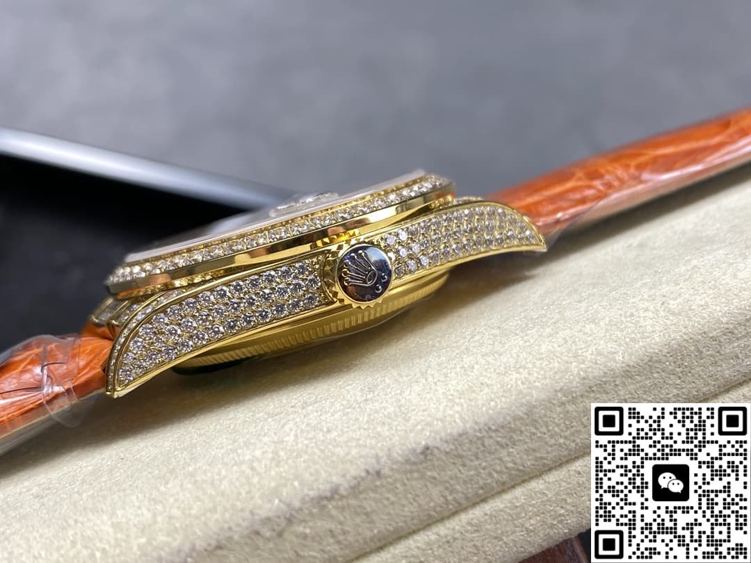 Rolex Oyster Perpetual M128158RBR-0002 8+ Factory Alligator Leather Strap