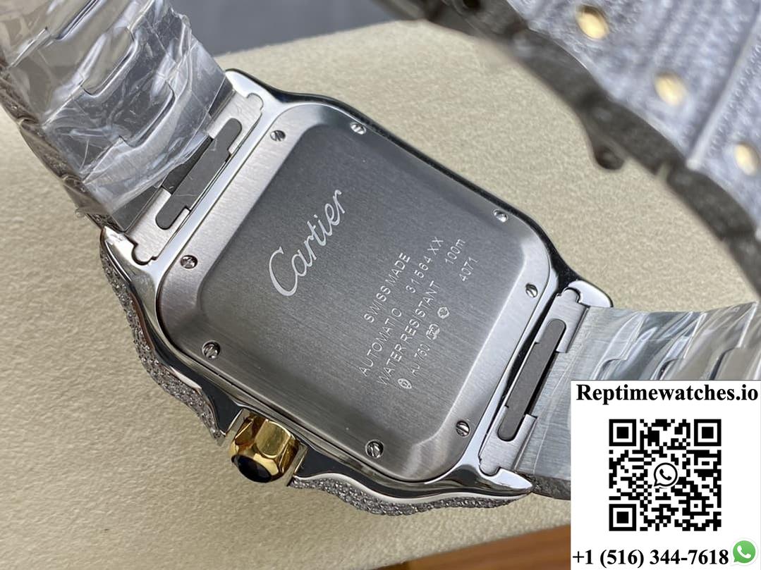 Cartier Santos W2SA0022 AMG factory diamond case