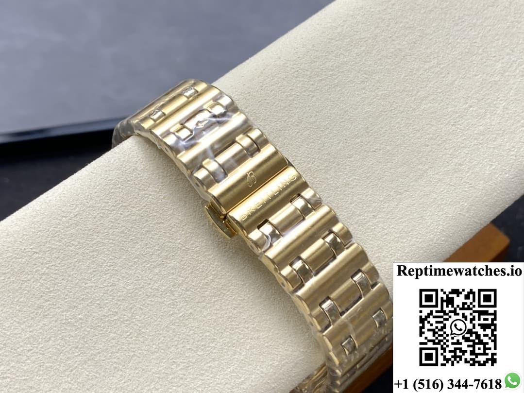 Breitling Chronomat K103801A1A1K1 BLS factory gold color crown