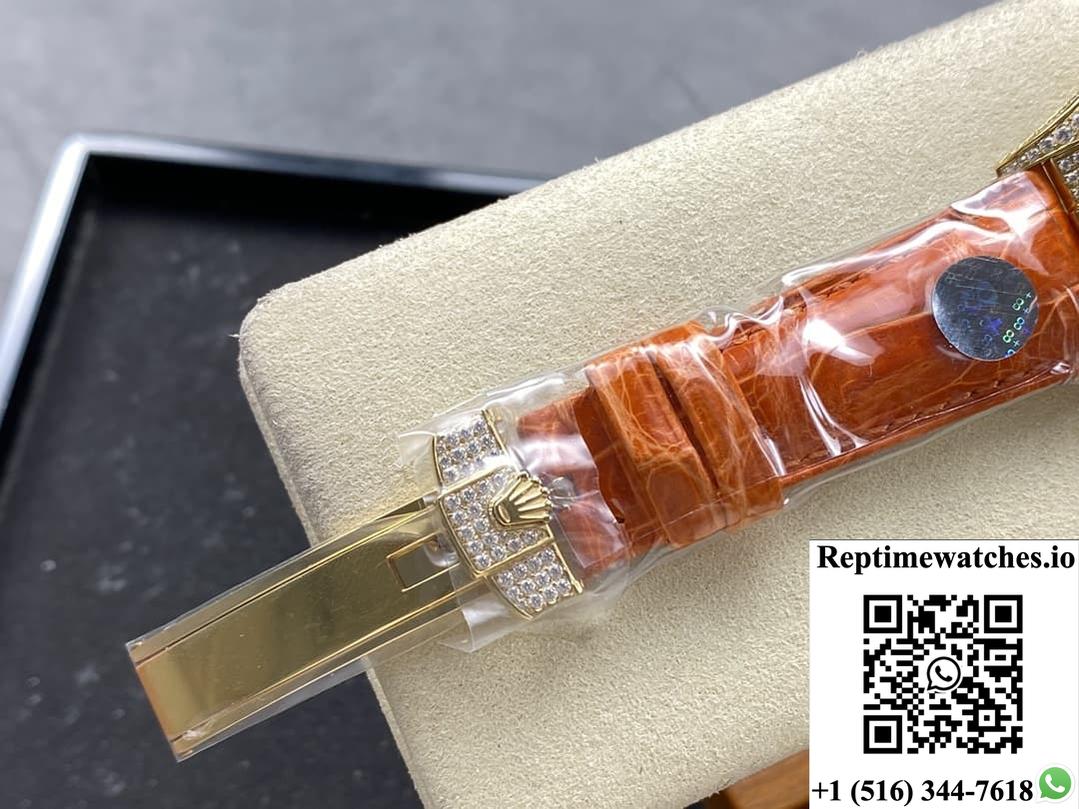 Rolex Oyster Perpetual M128158RBR-0002 8+ Factory Alligator Leather Strap