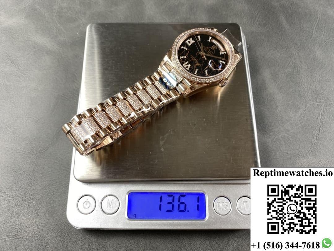Rolex Day-Date M128345rbr-0045 8+ Factory Diamond Bezel